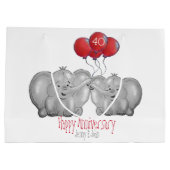 ルビーの結婚アニバーサリーゾウ ラージペーパーバッグ (裏面)