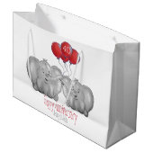 ルビーの結婚アニバーサリーゾウ ラージペーパーバッグ (正面アングル)