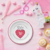 ルビーの結婚披露宴のプレート ペーパープレート (パーティー)