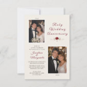 ルビーの結婚記念日の写真祝賀 招待状 (正面)