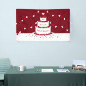 ルビーの結婚記念日ケーキとバンティング 横断幕 (トレードショー)