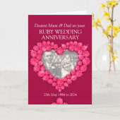 ルビーの結婚記念日 両親 写真 カード カード (黄色い花)