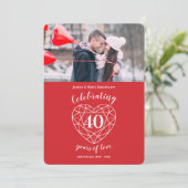 ルビーの結婚記念日 40年 写真 招待状 (スタンド正面)