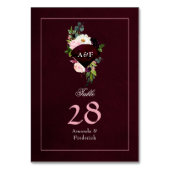 ルビーの結婚40周年記念 テーブルナンバー (裏面)