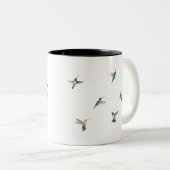 ルビーの胸の高いハチドリの母の日 ツートーンマグカップ (正面右)