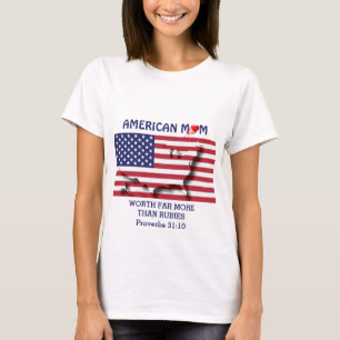 ルビーの諺より価値のあるアメリカの母31 Tシャツ