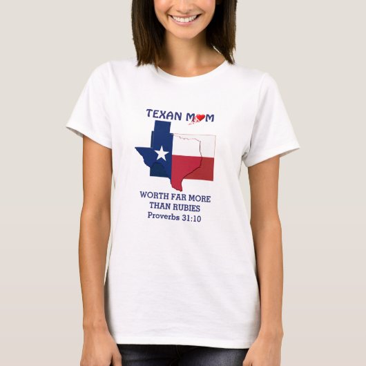 ルビーの諺より価値のあるTEXAN MOM 31 Tシャツ (正面)