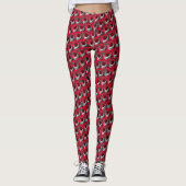 ルビーの赤いバラと芽 レギンス (正面)