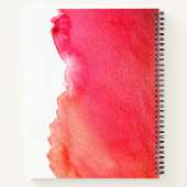 ルビーの赤い水の色クリエイティブの寿命見積 ノートブック (裏面)