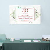 ルビーの40周年記念結婚グリーンリーへようこそ 横断幕 (トレードショー)