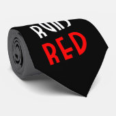 ルビーは赤いロゴのタイを走ります ネクタイ (ロール)