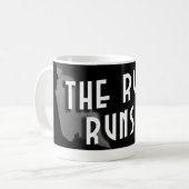 ルビーは赤いロゴのマグを走ります コーヒーマグカップ (正面左)