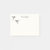 ルビーを使ったハミングバードのメモ ポストイット (正面)