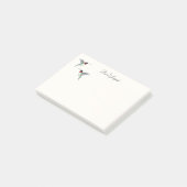 ルビーを使ったハミングバードのメモ ポストイット (アングル)