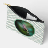 ルビーを使ったハミングバードオリジナル写真 アクセサリーポーチ (見開き)