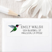 ルビーを使ったハミングバードラベル ラベル (インサイチュ)