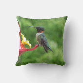 ルビーを使ったハミングバード撮影 クッション (裏面)