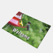 ルビーを使ったハミングバード撮影 ドアマット (アングル)