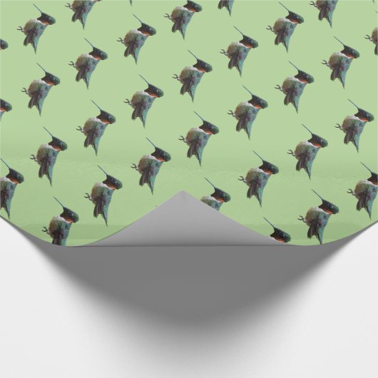 ルビーを使ったハミングバード撮影 ラッピングペーパー (角)