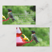 ルビーを使ったハミングバード撮影 名刺 (正面/裏面)