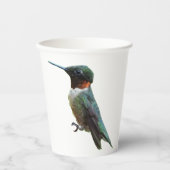 ルビーを使ったハミングバード撮影 紙コップ (正面)