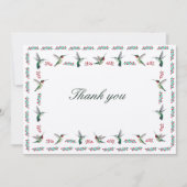 ルビーを使ったハミングバード カード (正面)