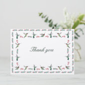 ルビーを使ったハミングバード カード (スタンド正面)