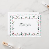 ルビーを使ったハミングバード カード (正面/裏面インサイチュ)