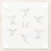 ルビーを使ったハミングバード ガラスコースター (裏面)