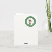 ルビーを使ったハミングバード、誕生日またはその他のパーティー サンキューカード (裏面)