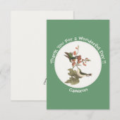 ルビーを使ったハミングバード、誕生日またはその他のパーティー サンキューカード (正面/裏面)