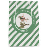 ルビーを使ったハミングバード、誕生日またはその他のパーティー ミディアムペーパーバッグ (正面)