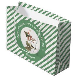 ルビーを使ったハミングバード、誕生日またはその他のパーティー ラージペーパーバッグ