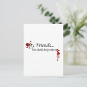 ルビーを水滴で滴らせる ポストカード (スタンド正面)