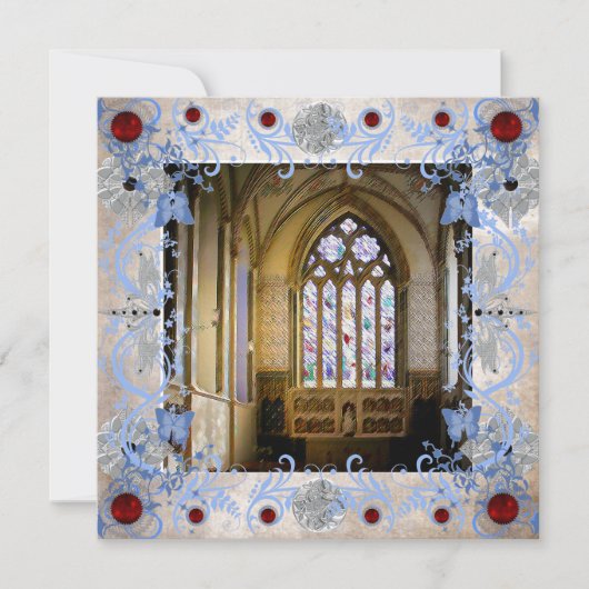 ルビーアールデコ結婚式招待状カード 招待状 (正面)