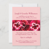ルビーウェディングパーティー招待状40thピンク&レッド 招待状 (裏面)