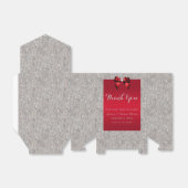 ルビーエレガントレッド、シルバーグリッター結婚ズ フェイバーボックス (折り畳みなし)