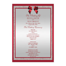 ルビーエレガントレッド&シルバーグリッター結婚ズ