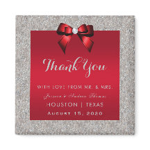 ルビーエレガントレッド、シルバーグリッター結婚ズ