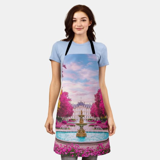 ルビーオアシスレッドツリーズ&ファウンテン料理 エプロン (着用した状態)