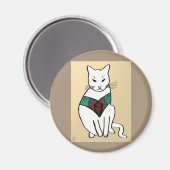 ルビーカラーの猫 マグネット (正面/裏面)