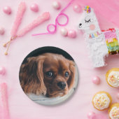 ルビーカヴァリエキングチャールズスパニエル犬ドッグ ペーパープレート (パーティー)