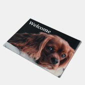 ルビーカヴァリエキングチャールズスパニエル犬パピードッグ ドアマット (アングル)