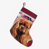 ルビーカヴァリエクリスマスストッキング|赤ターコイズ スモールクリスマスストッキング (正面 (吊り時))