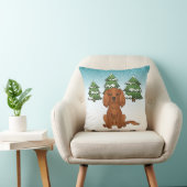 ルビーキャリバリーキングチャールズスパニエル犬インウィンター クッション (椅子)