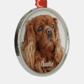 ルビーキャリバリーキングチャールズスパニエル犬ドッグメタルオルナム メタルオーナメント (右)