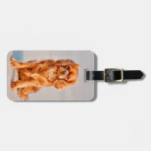 ルビーキャリバリーキングチャールズスパニエル犬ドッグ ラゲッジタグ (正面横)