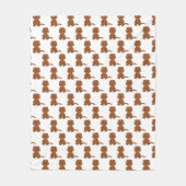 ルビーキャリバリーキングチャールズスパニエル犬パターン フリースブランケット (正面)