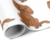 ルビーキャリバリーキングチャールズスパニエル犬パターン ラッピングペーパー (ロールコーナー)