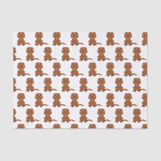 ルビーキャリバリーキングチャールズスパニエル犬パターン 薄葉紙 (正面)